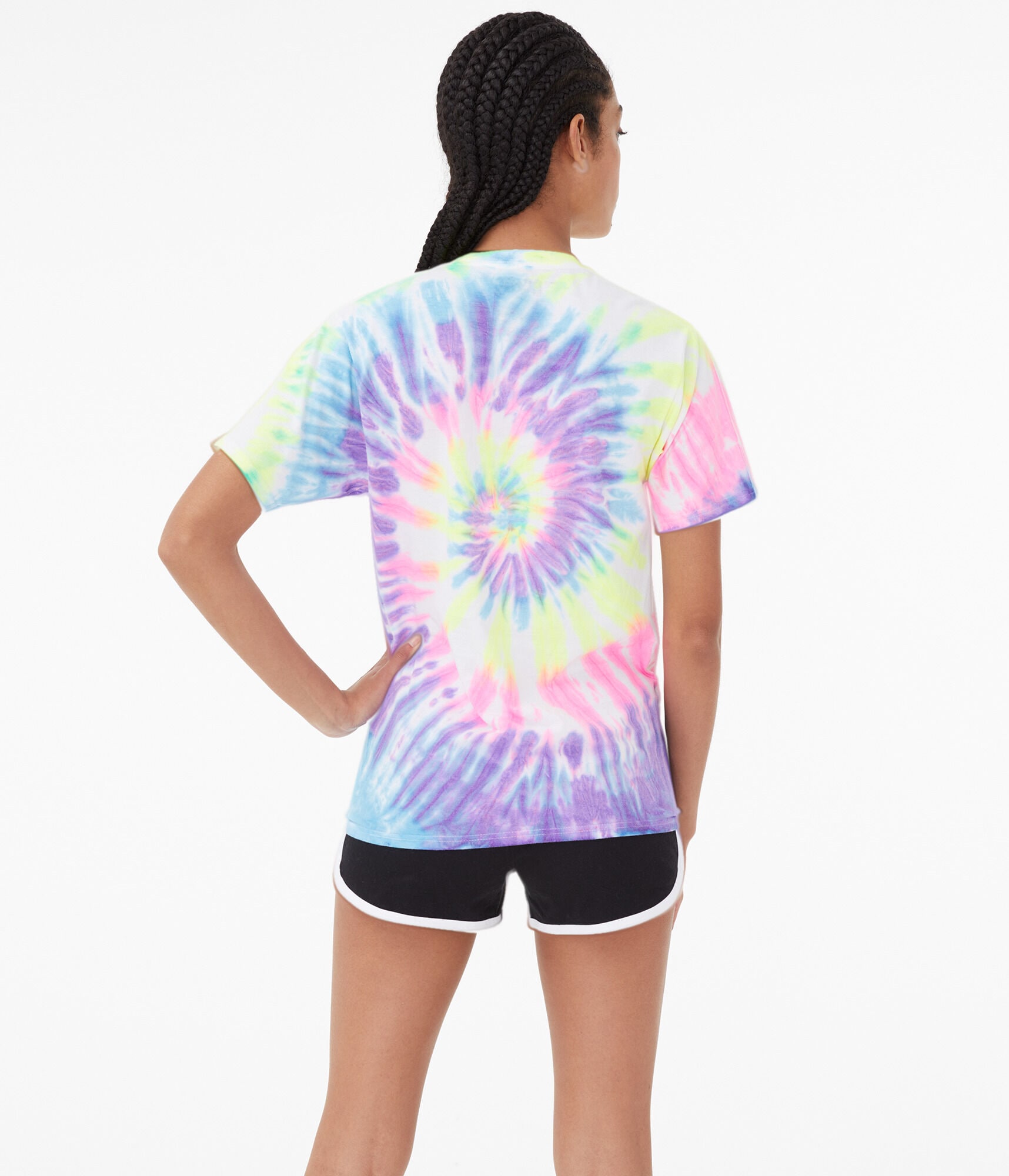 AC/DC Tie-Dye Boyfriend Graphic Tee