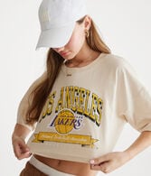 Los Angeles Lakers Cropped Boyfriend Graphic Tee