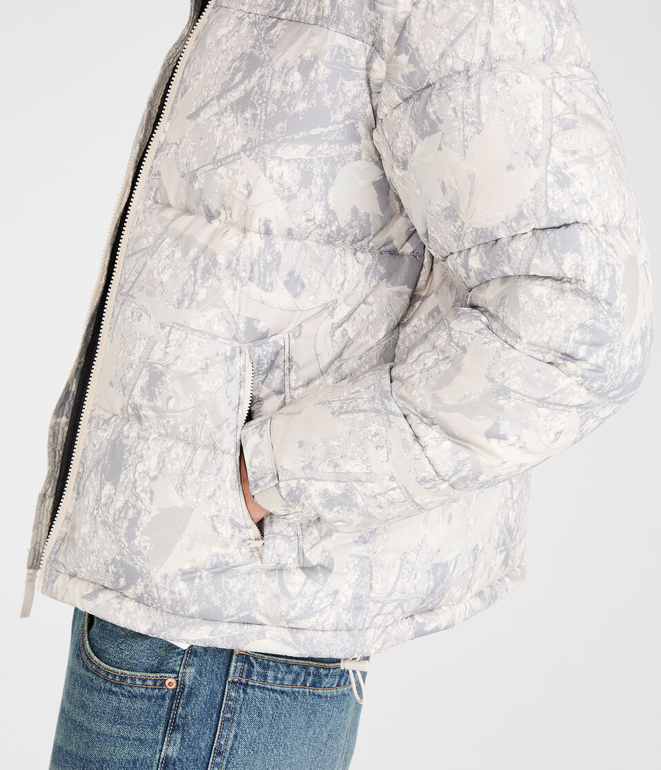 Forest Camo Heavyweight Mock-Neck Puffer Jacket