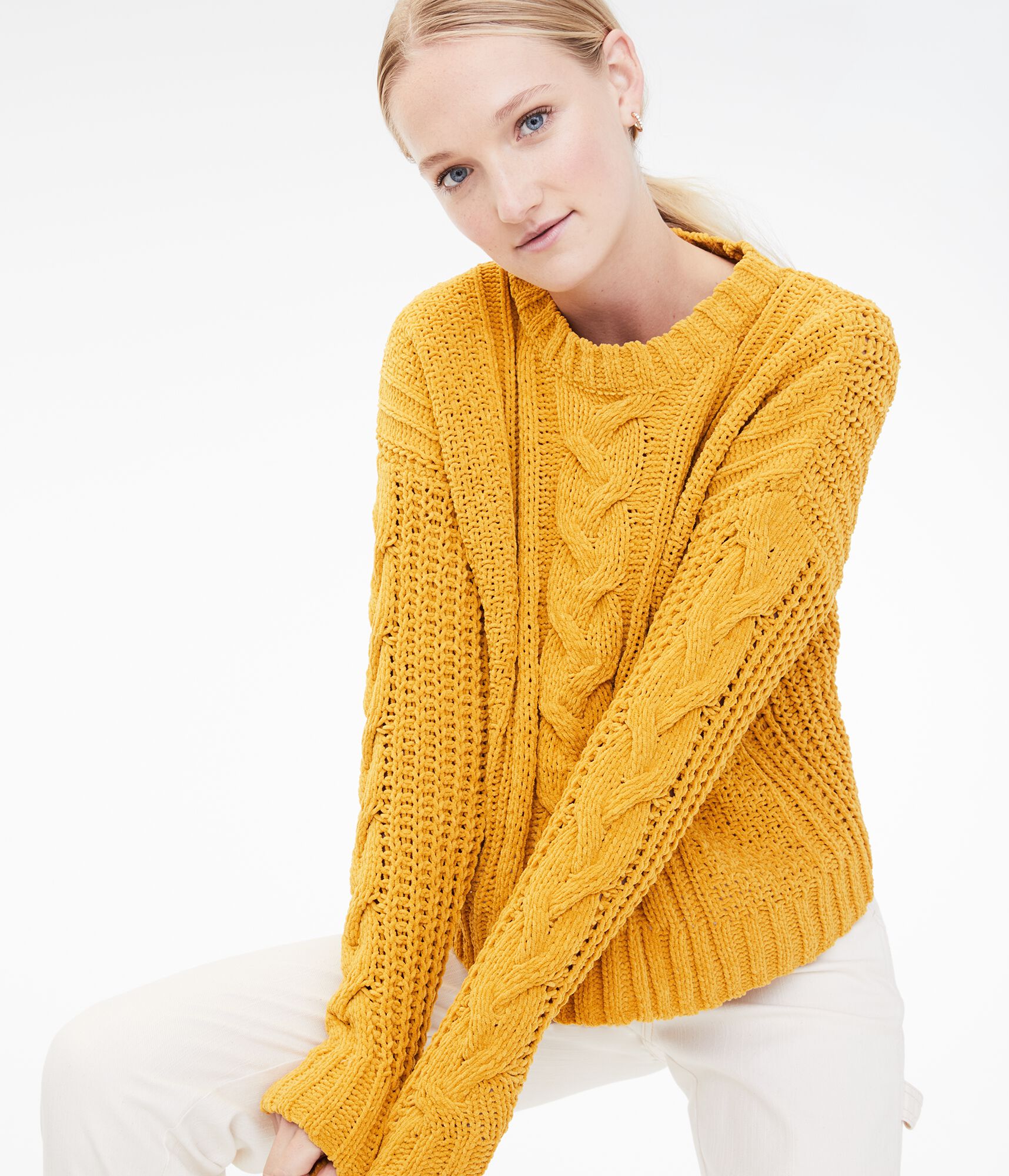 Chenille Cable Sweater