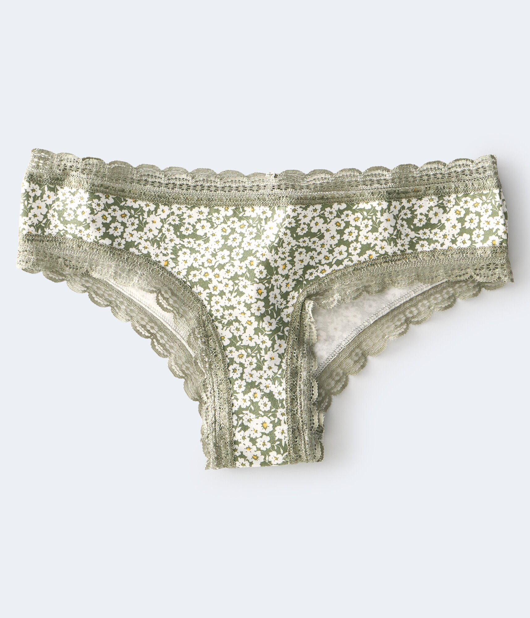 Ditsy Floral Lace-Trim Cheeky