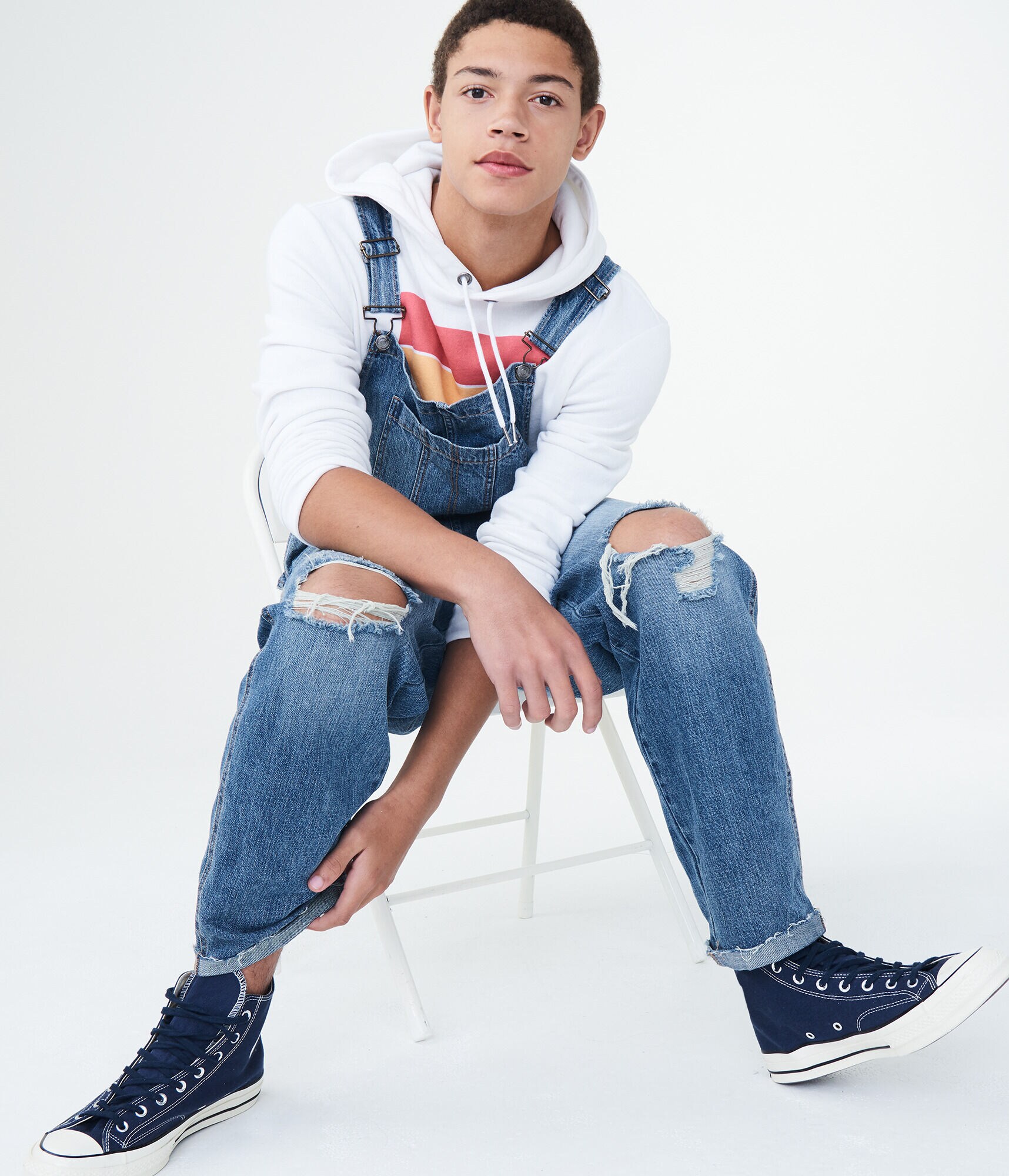 Aero One Medium Wash Denim Overalls