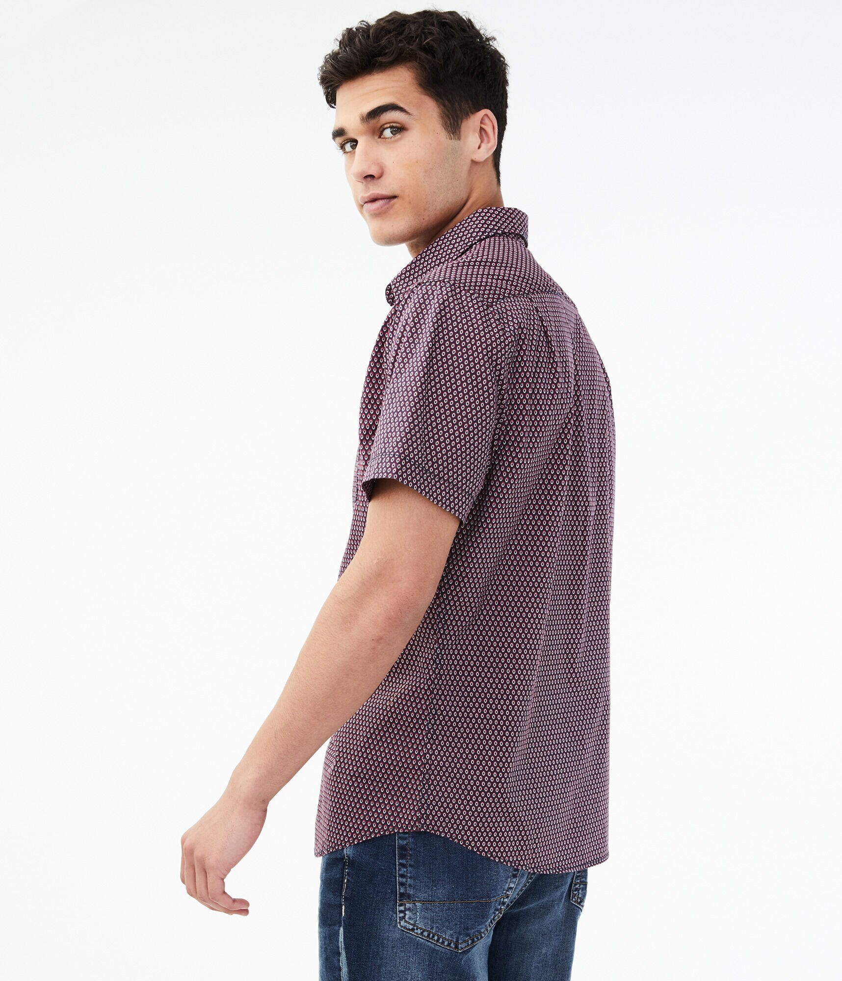 Geometric Button-Down Shirt