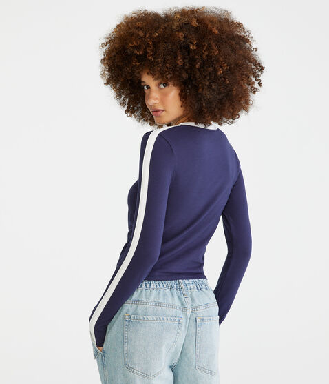 Long Sleeve France Graphic Baby Tee