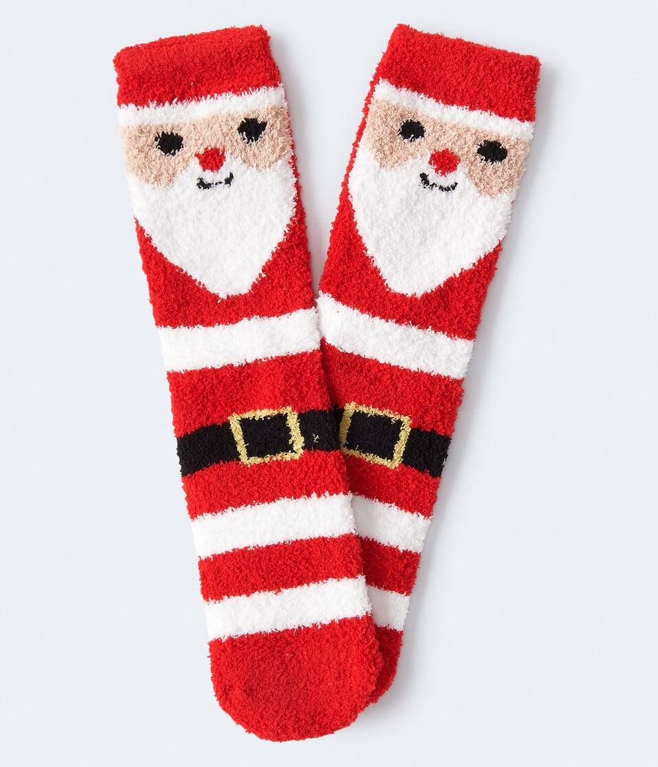 Santa Fuzzy Crew Socks