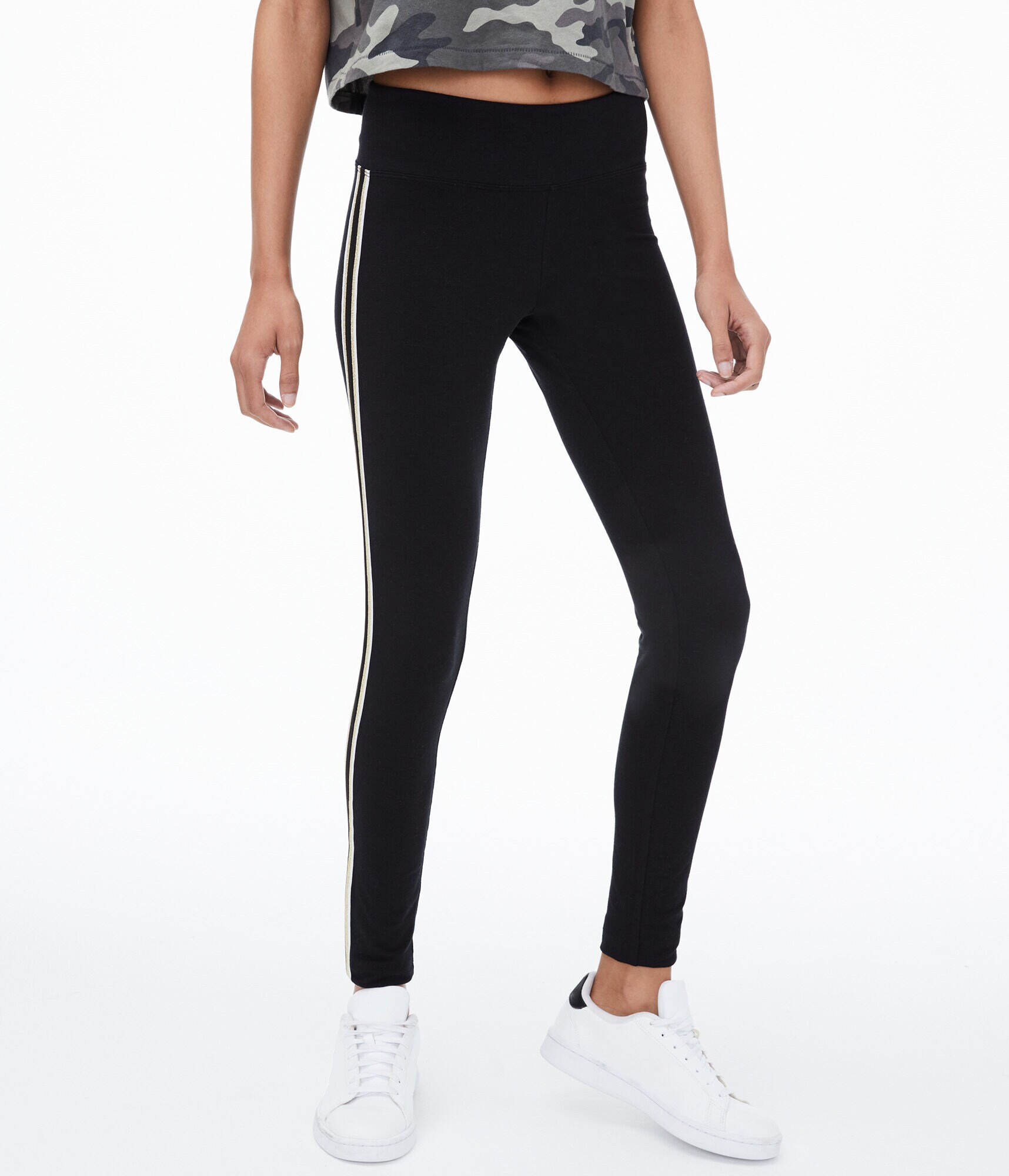 Metallic Stripe Leggings