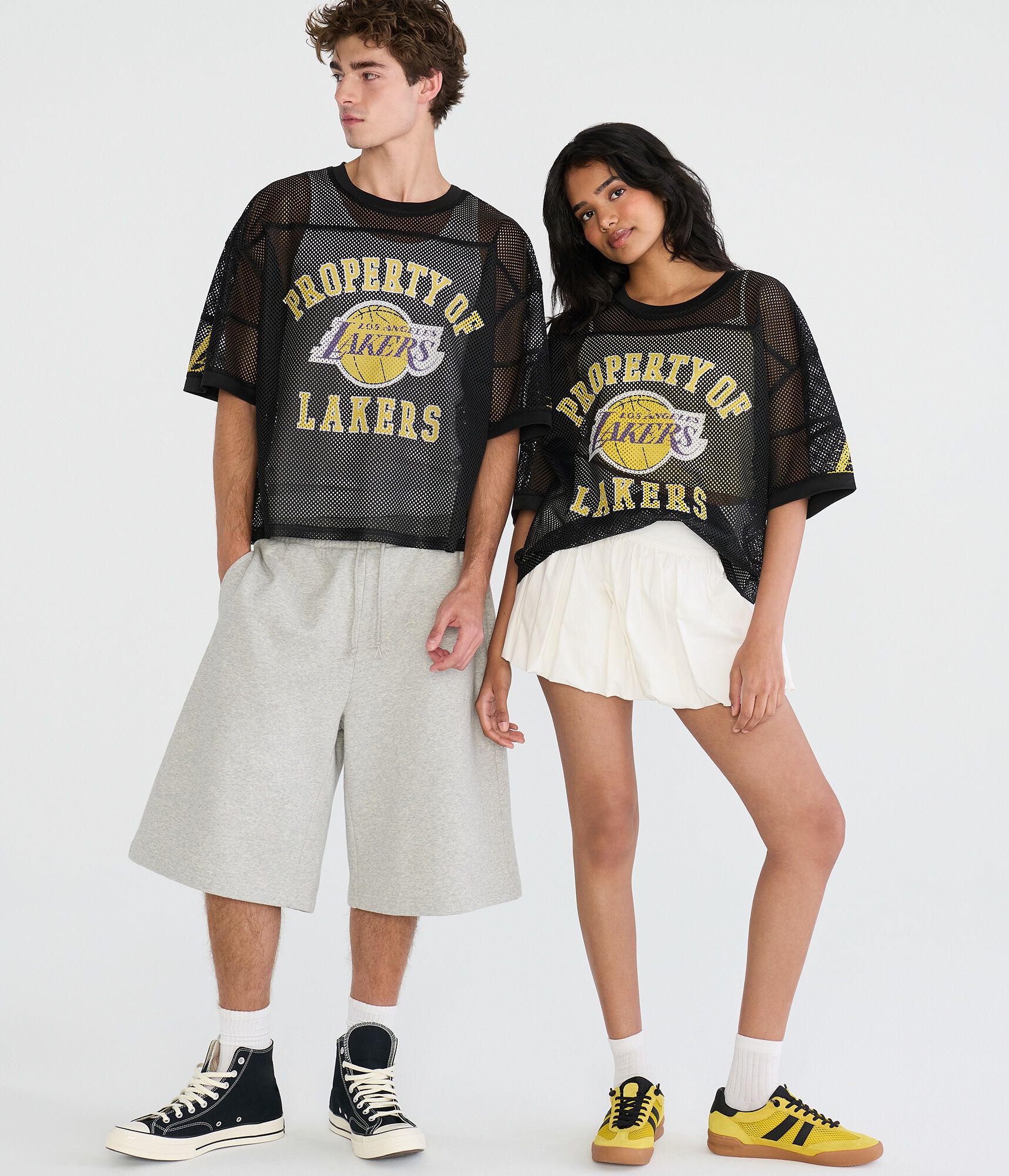Property Of Los Angeles Lakers Boxy Mesh Tee