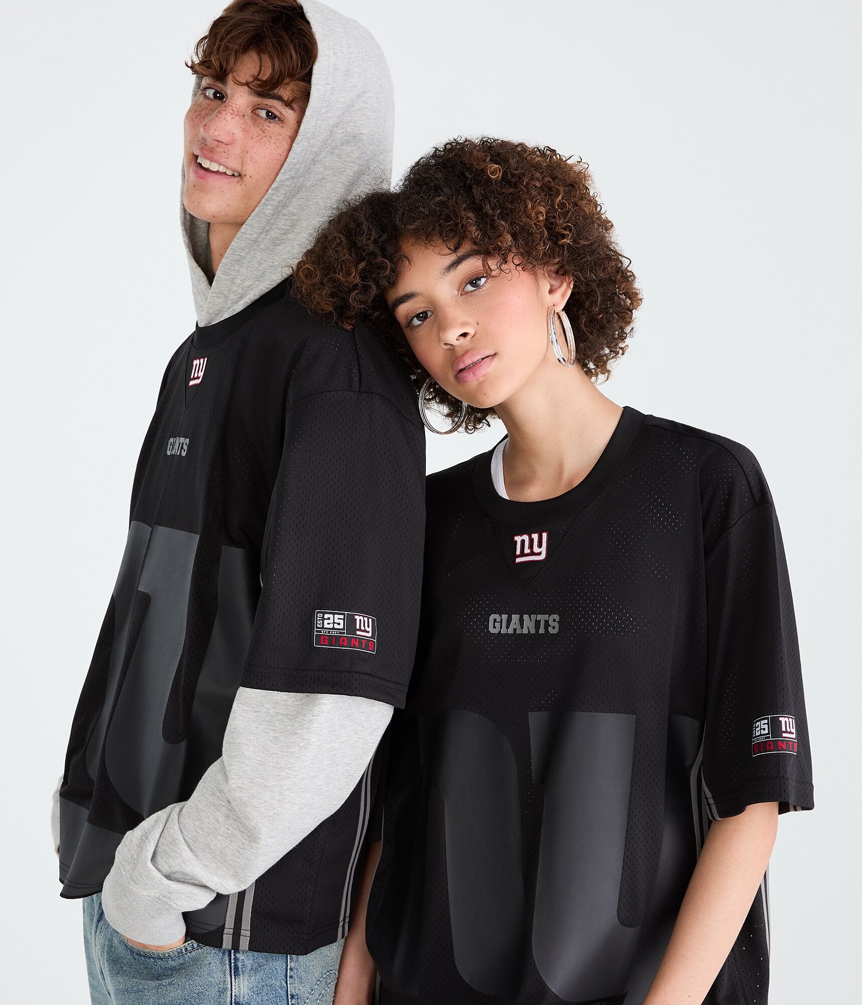 New York Giants Striped Mesh Top