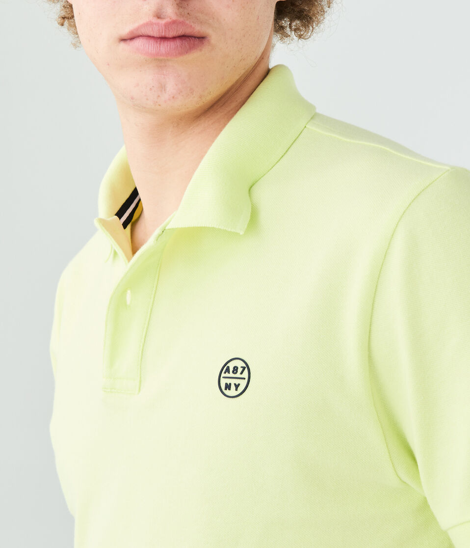 A87 NY Solid Stretch Piqué Polo