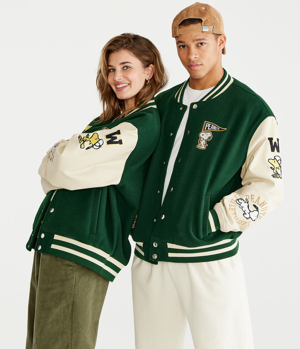 Peanuts® | Aéropostale Snoopy Varsity Bomber Jacket