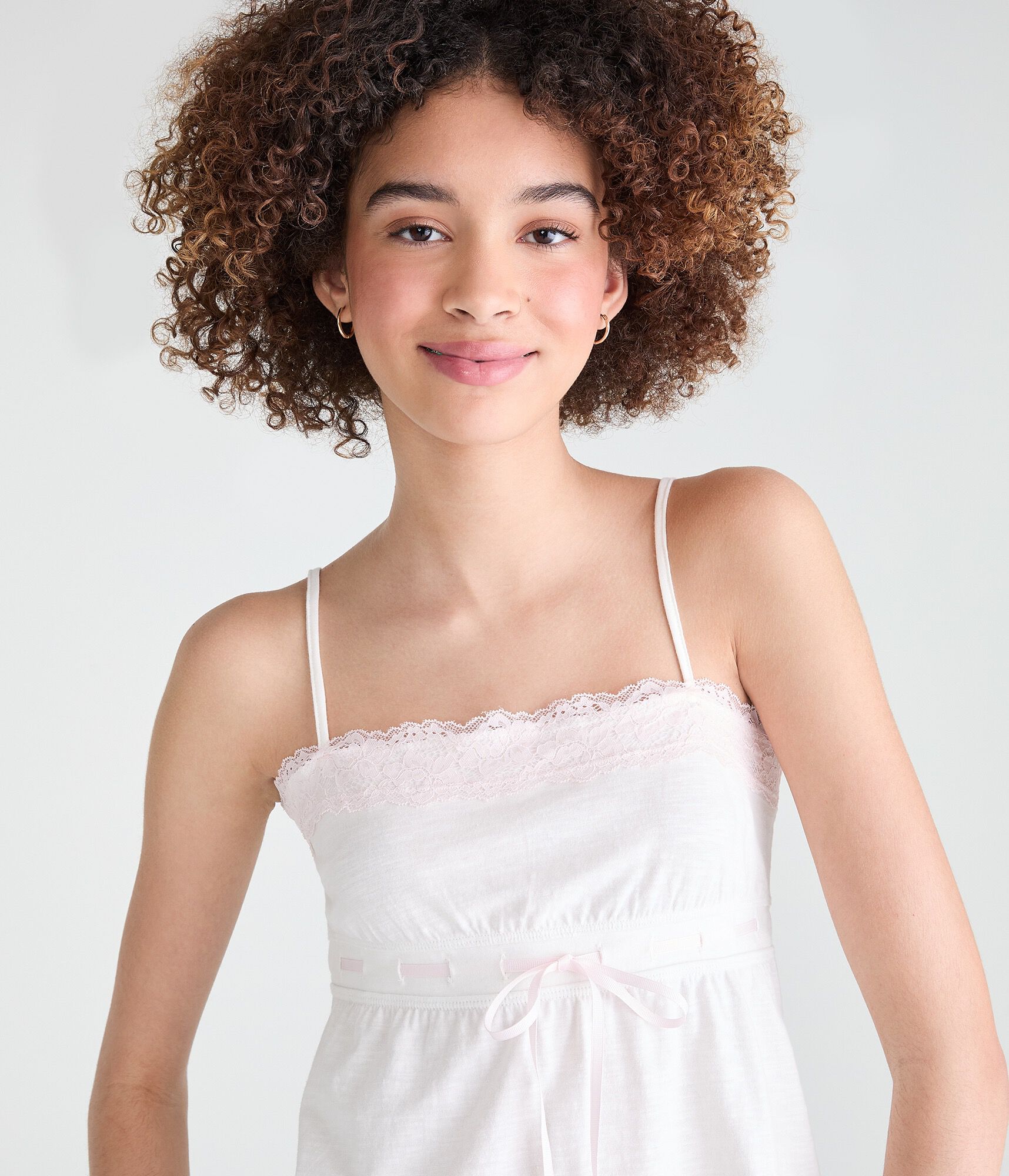 Lace-Trim Babydoll Cami