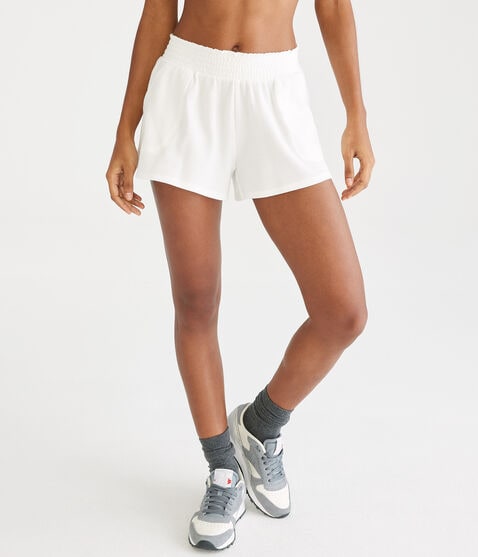 High-Rise Waffle Shorts