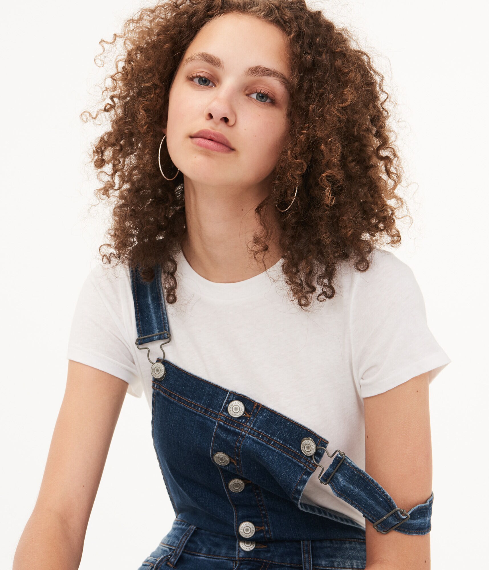Skinny Dark Wash Ankle Denim Overalls