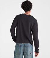 Long Sleeve Boxy Thermal Crew Tee