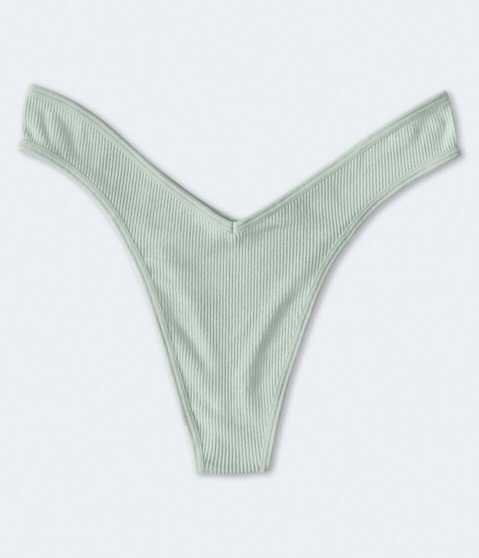 Seamless Ribbed V Thong