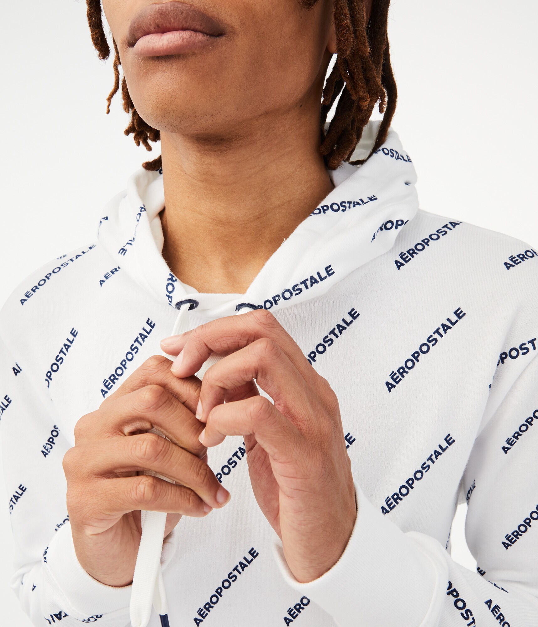 Repeating Logo Pullover Hoodie***