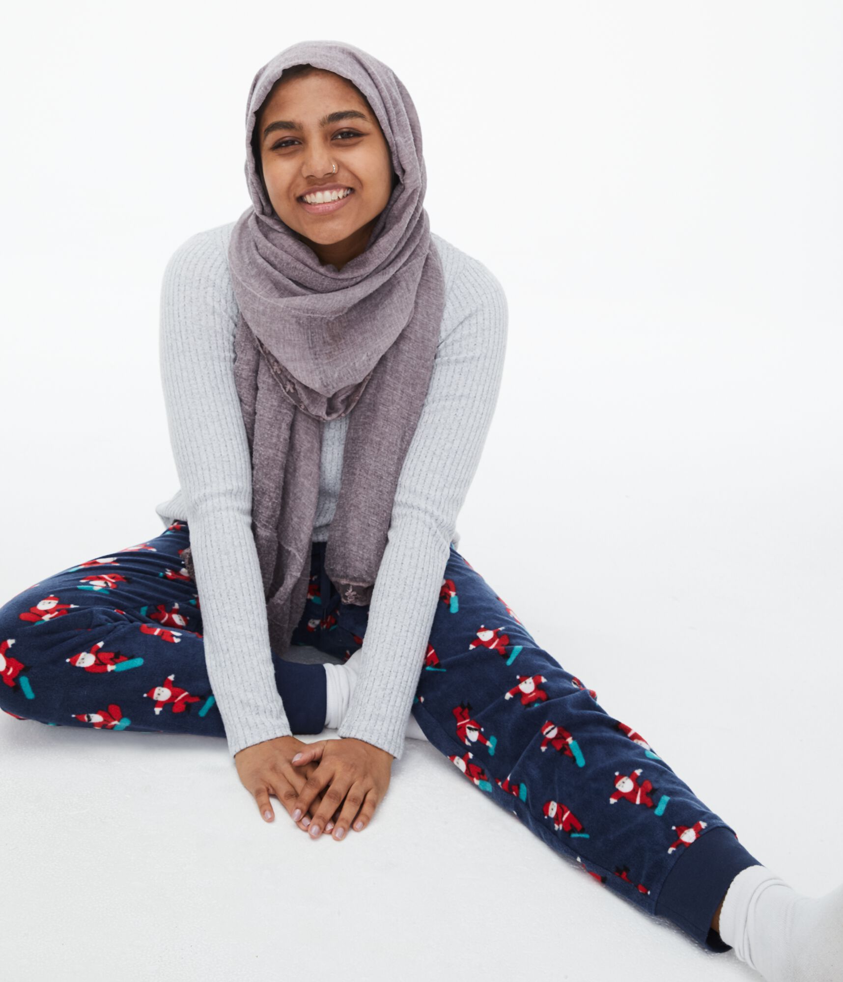 Snowboarding Santa Polyfleece Joggers