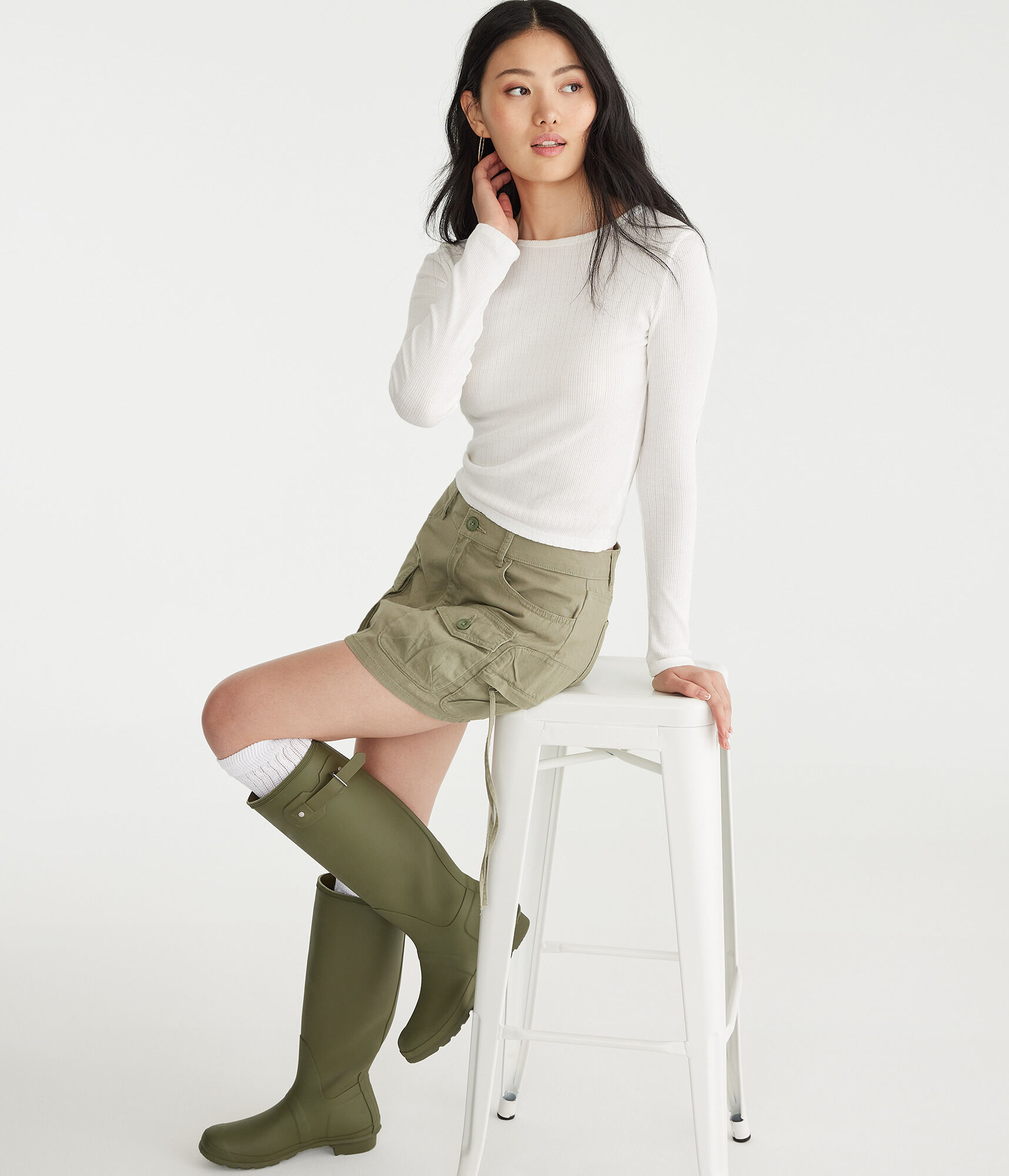 Long Sleeve Seriously Soft Ribbed Shrunken Tee