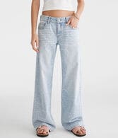 Low-Rise Baggy Wide Leg Hearts Jean