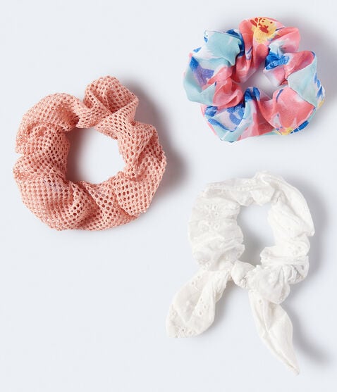 Eyelet Bow Scrunchie 3-Pack Eyelet Bow Scrunchie 3-Pack