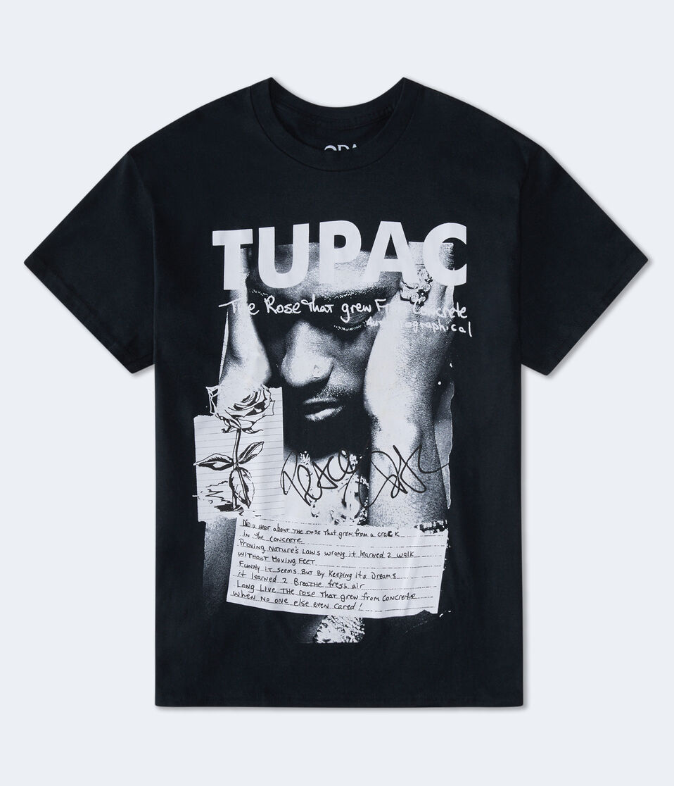 Tupac Concrete Rose Oversized Graphic Tee