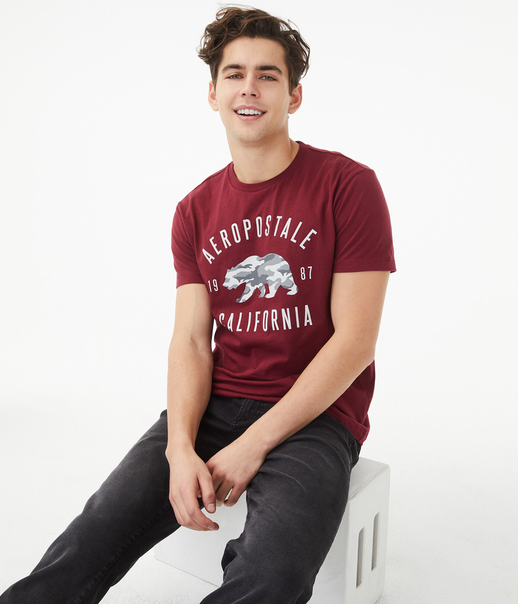 Aero Cali Camo Bear Graphic Tee