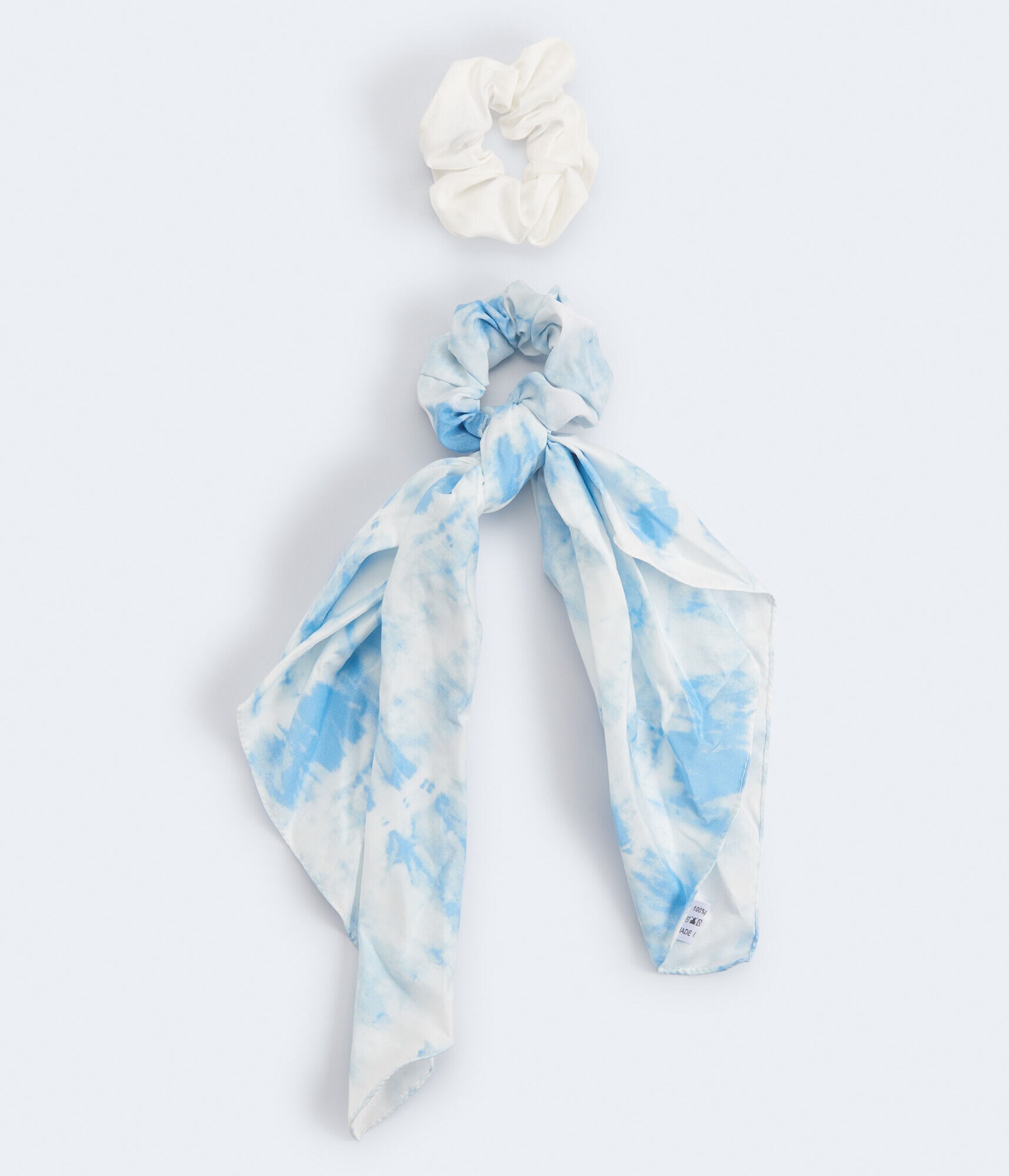 Tie-Dye Bow &amp; Solid Scrunchie 2-Pack
