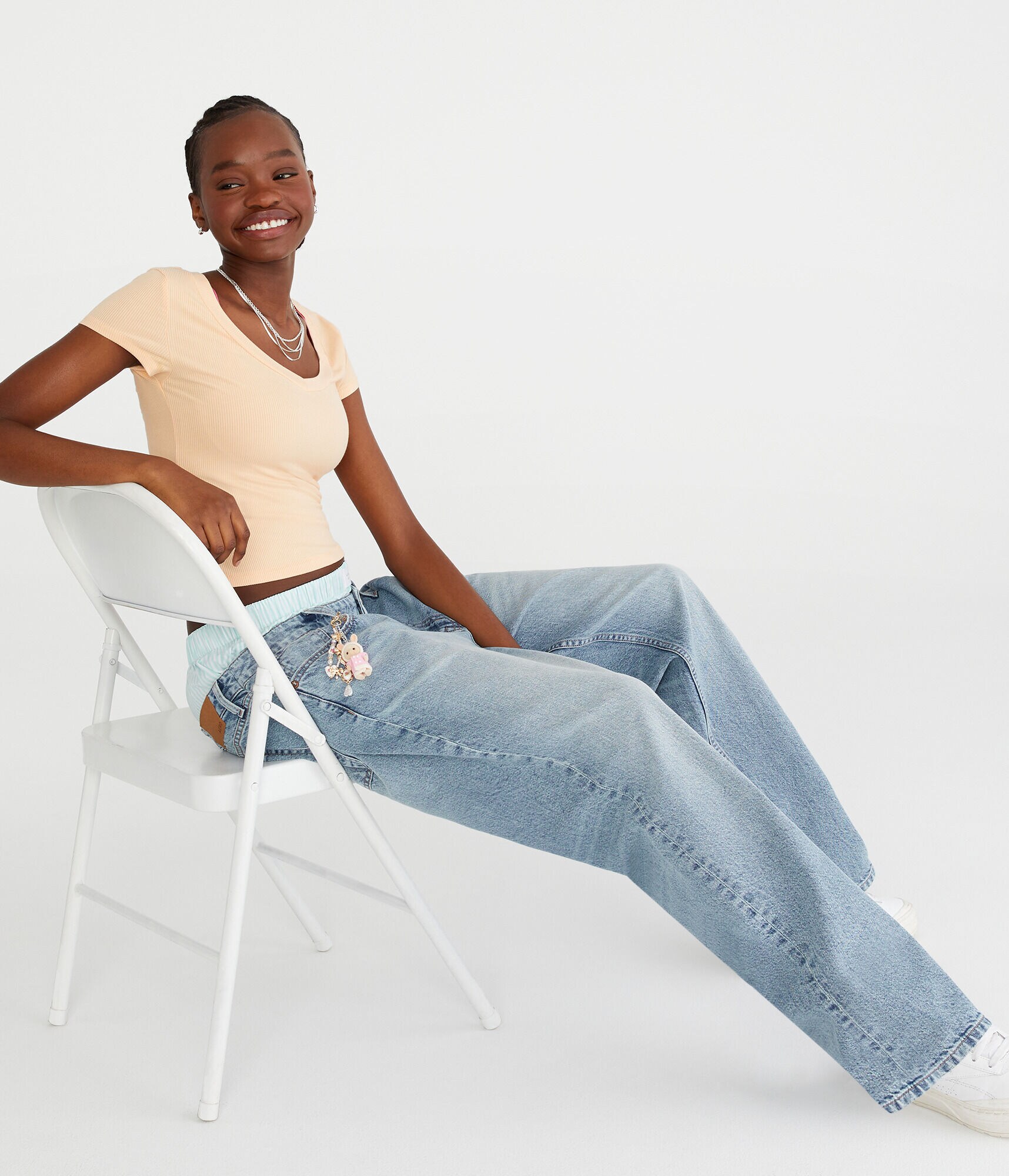 Seriously Soft Ribbed V-Neck Baby Tee