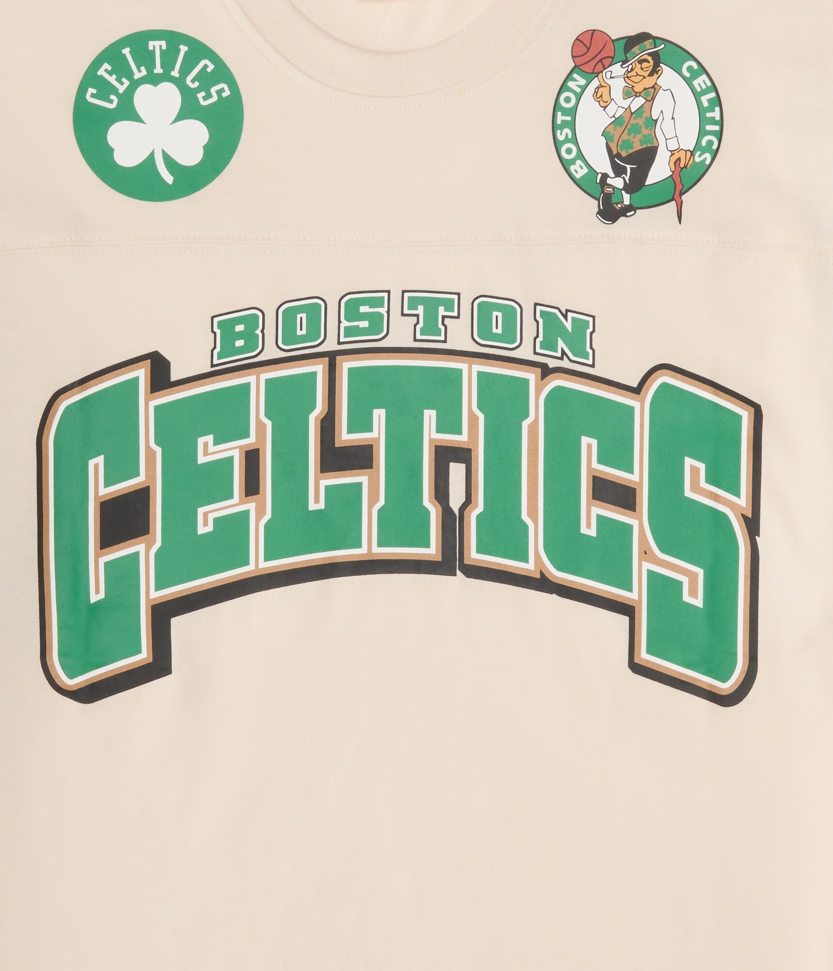 Boston Celtics Sleeve Stripes Relaxed Graphic Tee