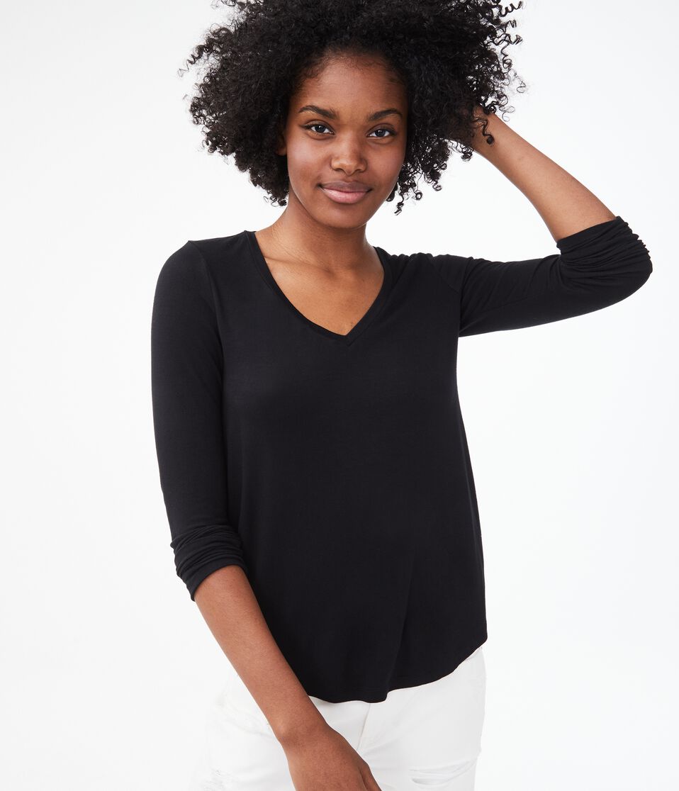 Long Sleeve Seriously Soft V-Neck Tee