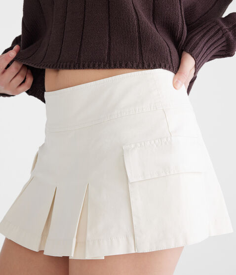 Low-Rise Pleated Cargo Mini Skort Low-Rise Pleated Cargo Mini Skort