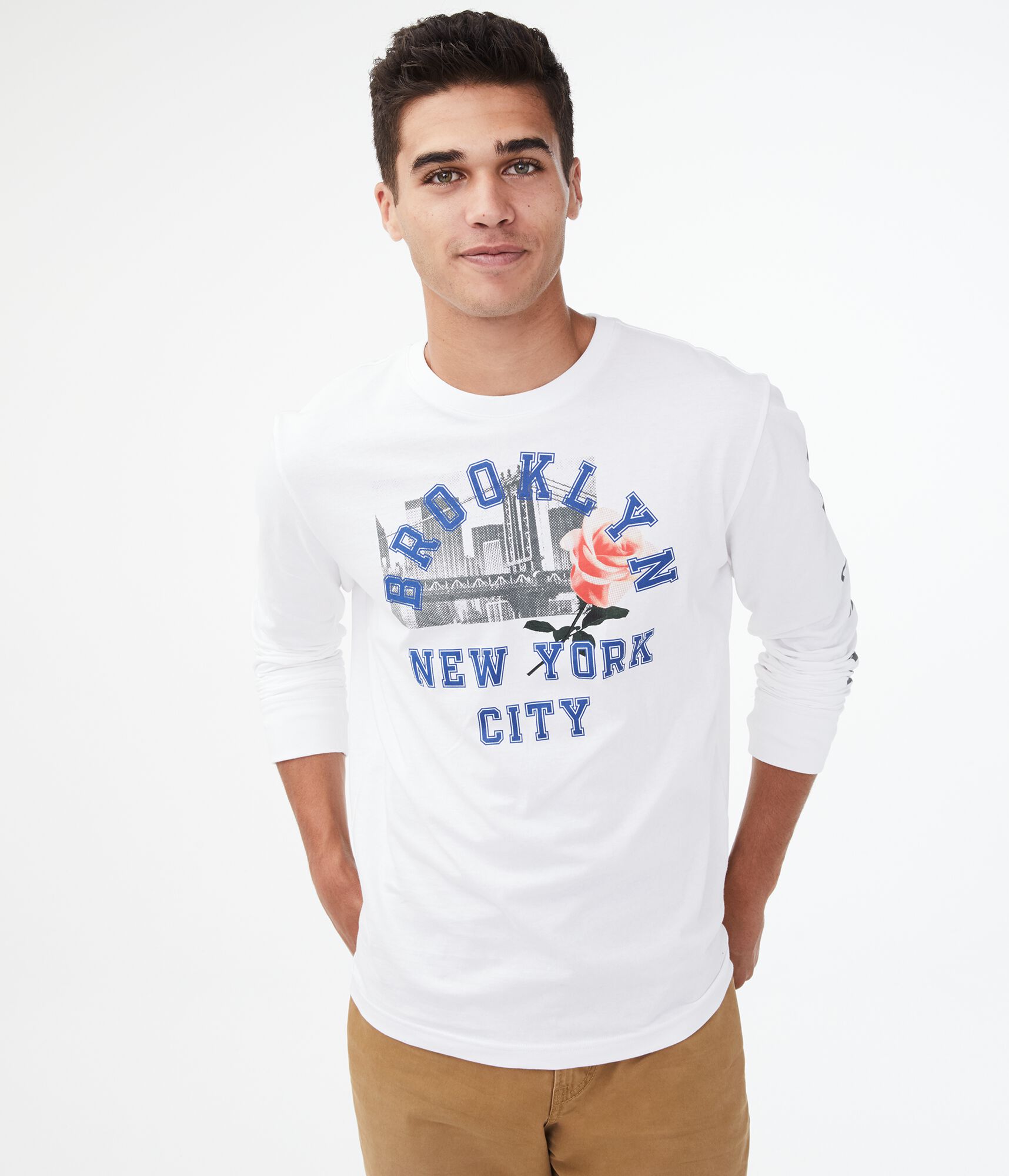 Long Sleeve Brooklyn Rose Graphic Tee