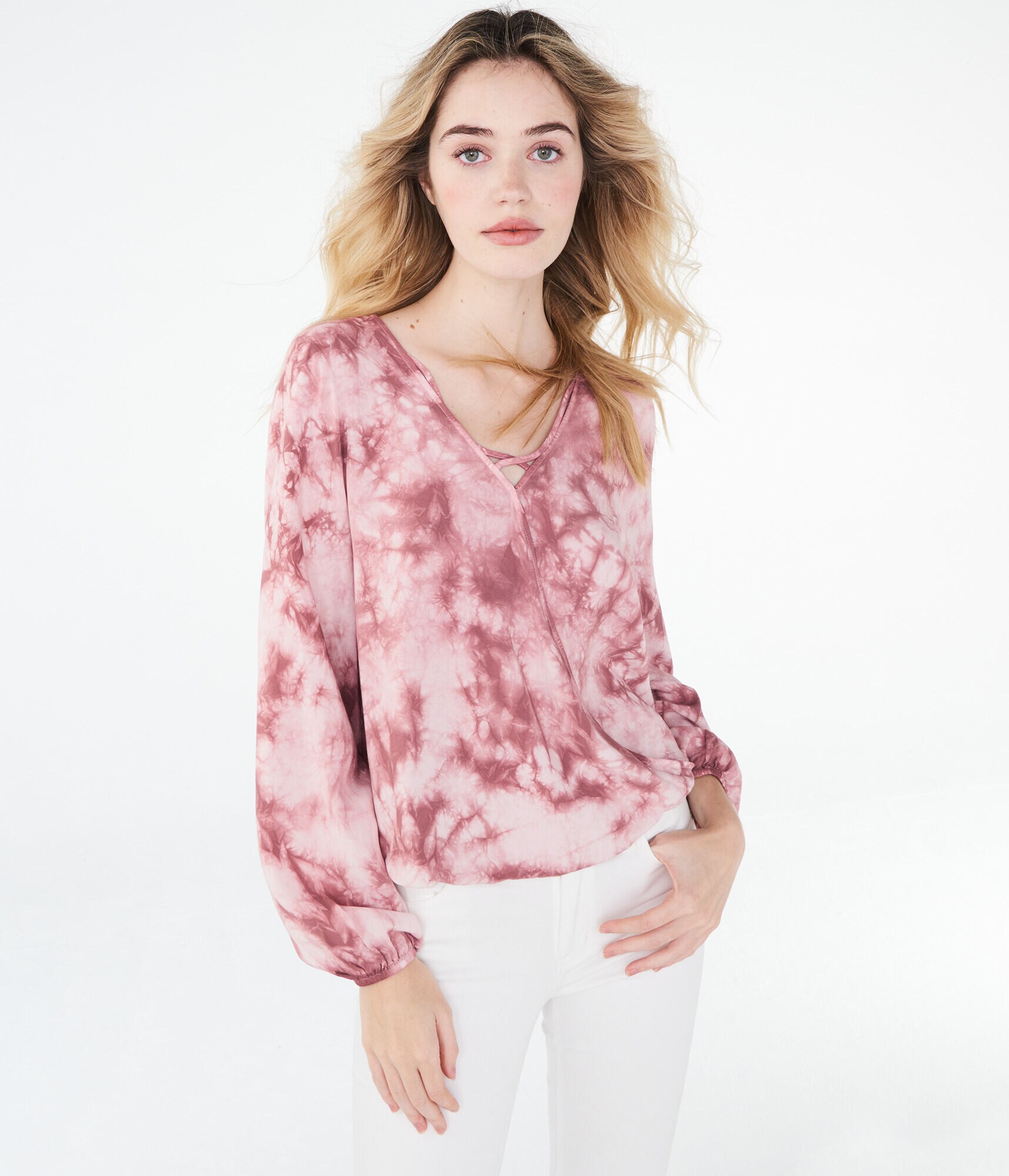 Long Sleeve Tie-Dye Top