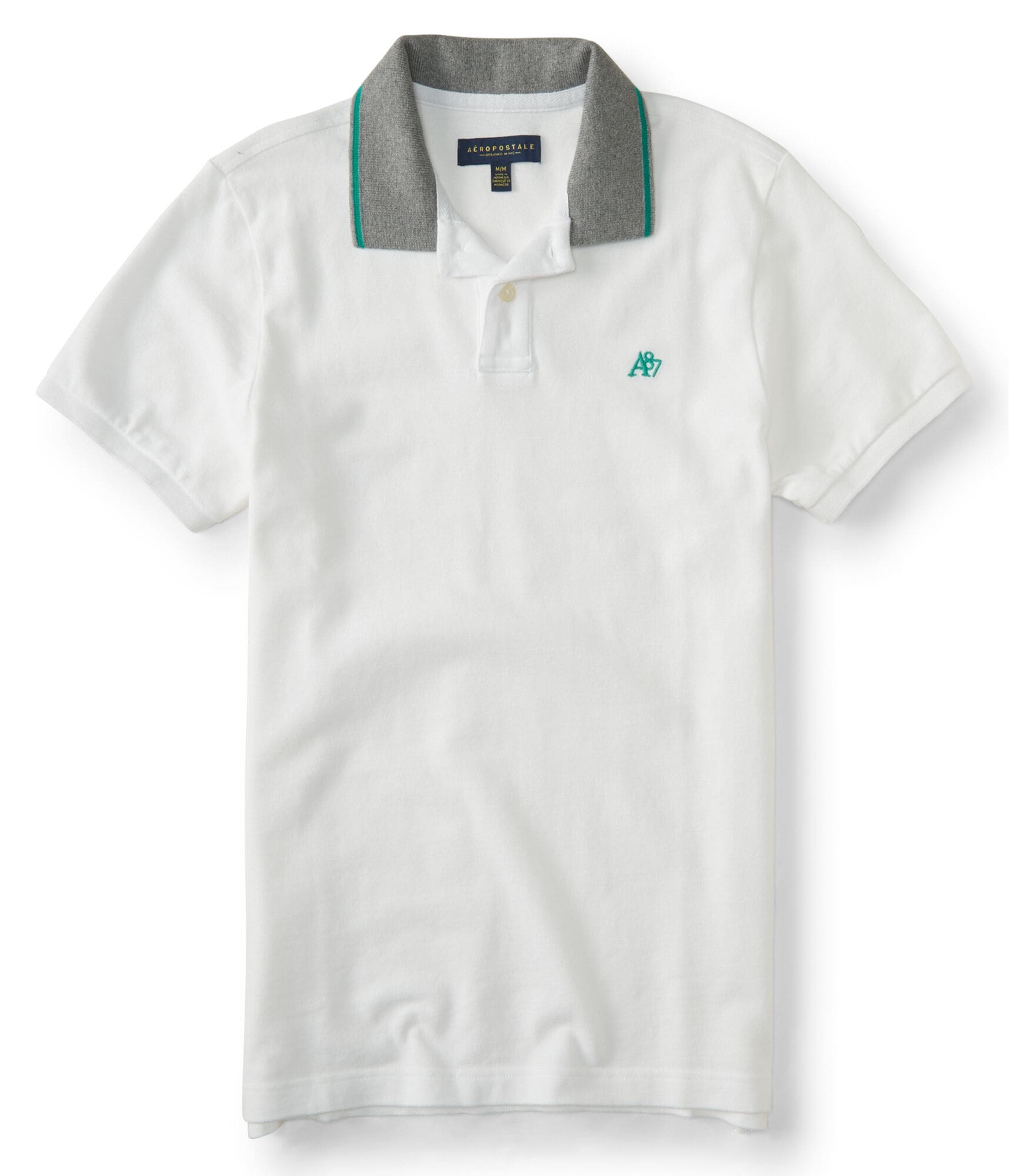 A87 Tipped Logo Pique Polo
