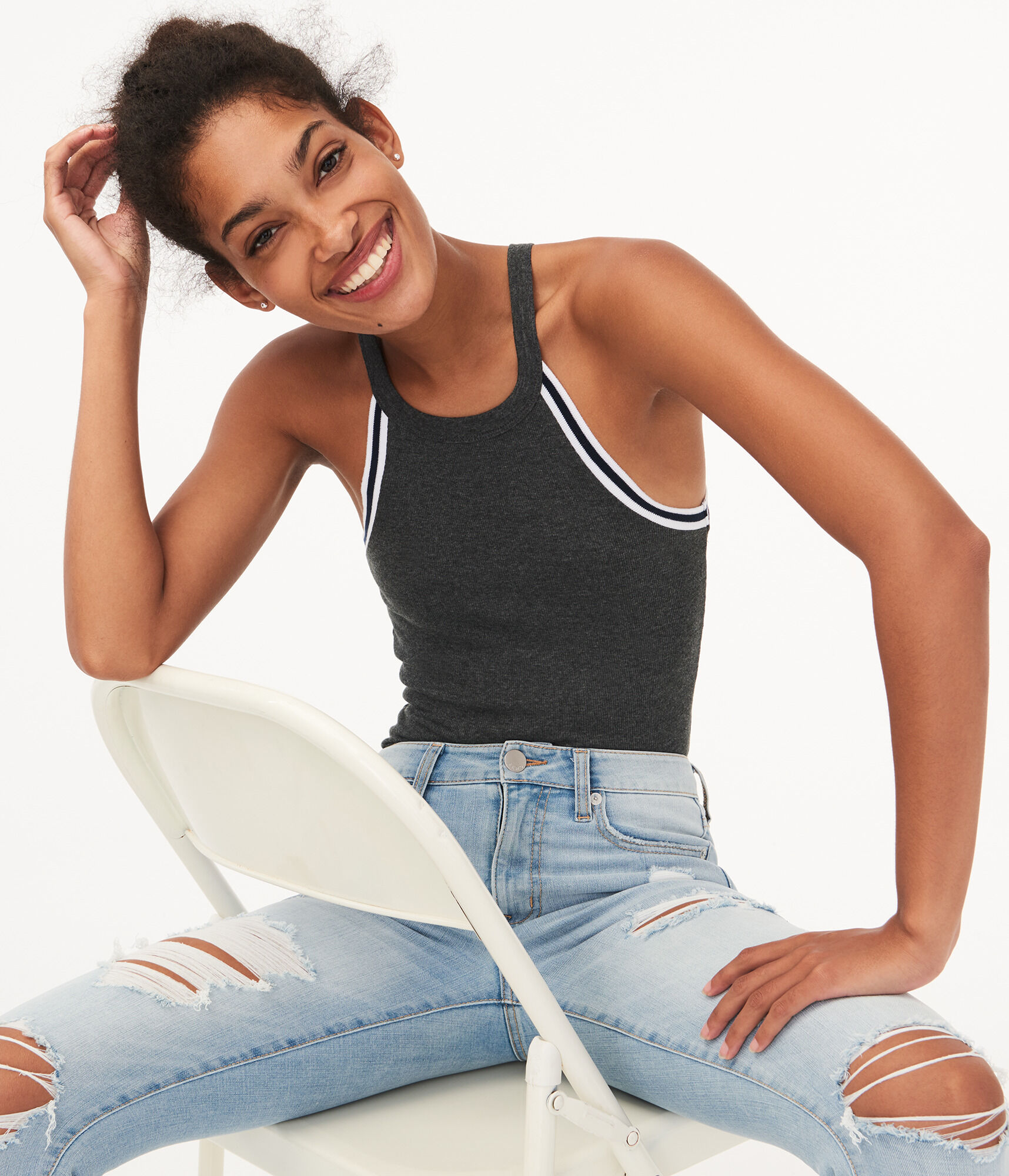 Striped Binding Heritage Tank