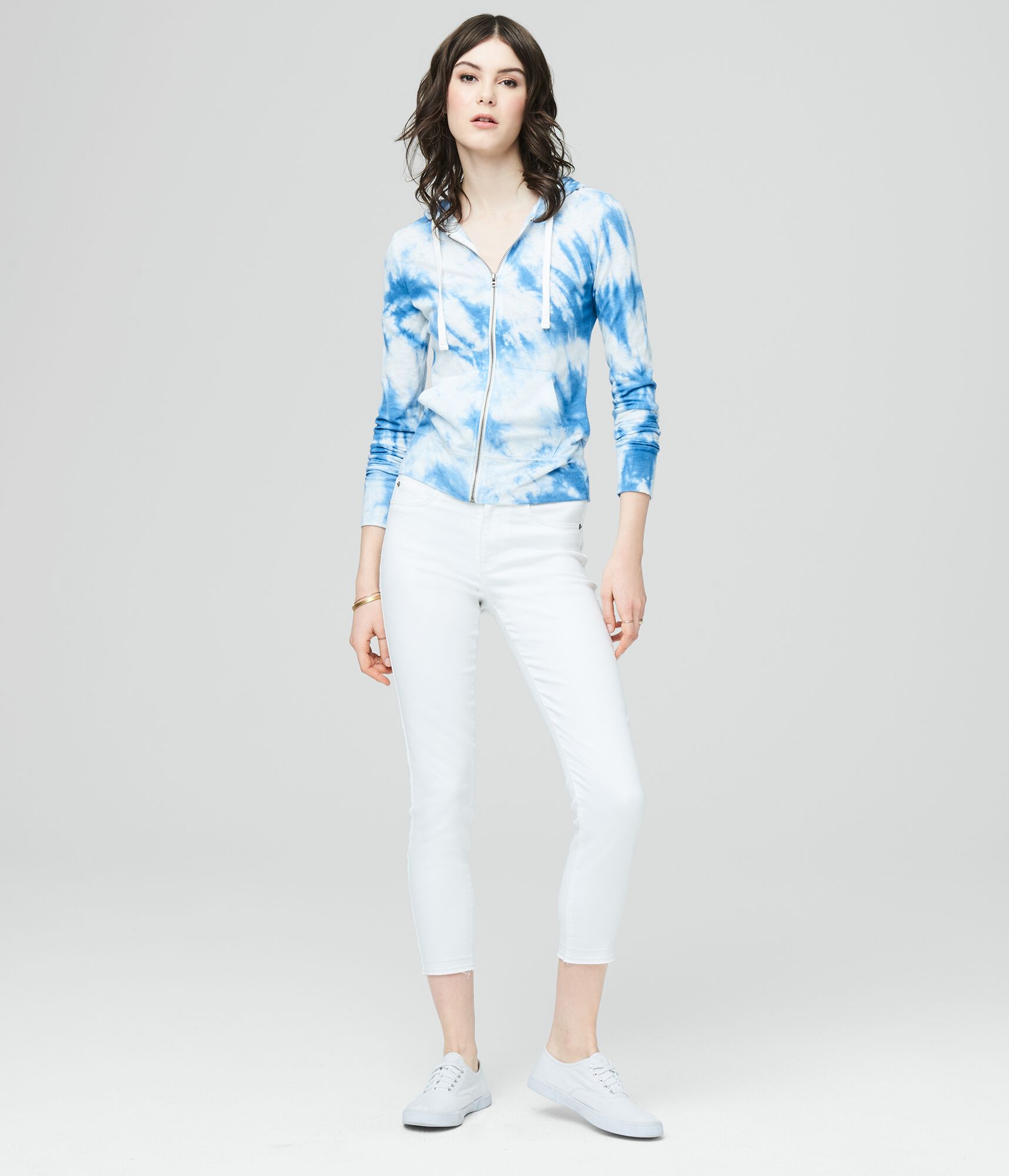 Tie-Dye Lightweight Full-Zip Hoodie