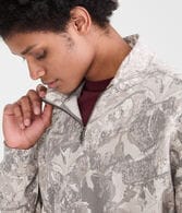 Cloud Soft Forest Camo Boxy Quarter-Zip Sweatshirt