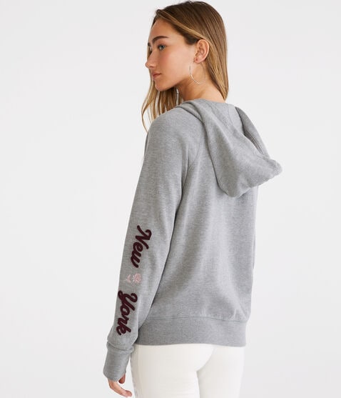Aero New York Rose Full-Zip Hoodie Aero New York Rose Full-Zip Hoodie