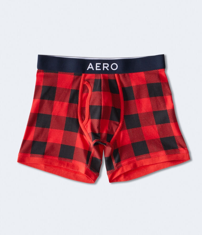 Buffalo Plaid Knit Boxer Briefs