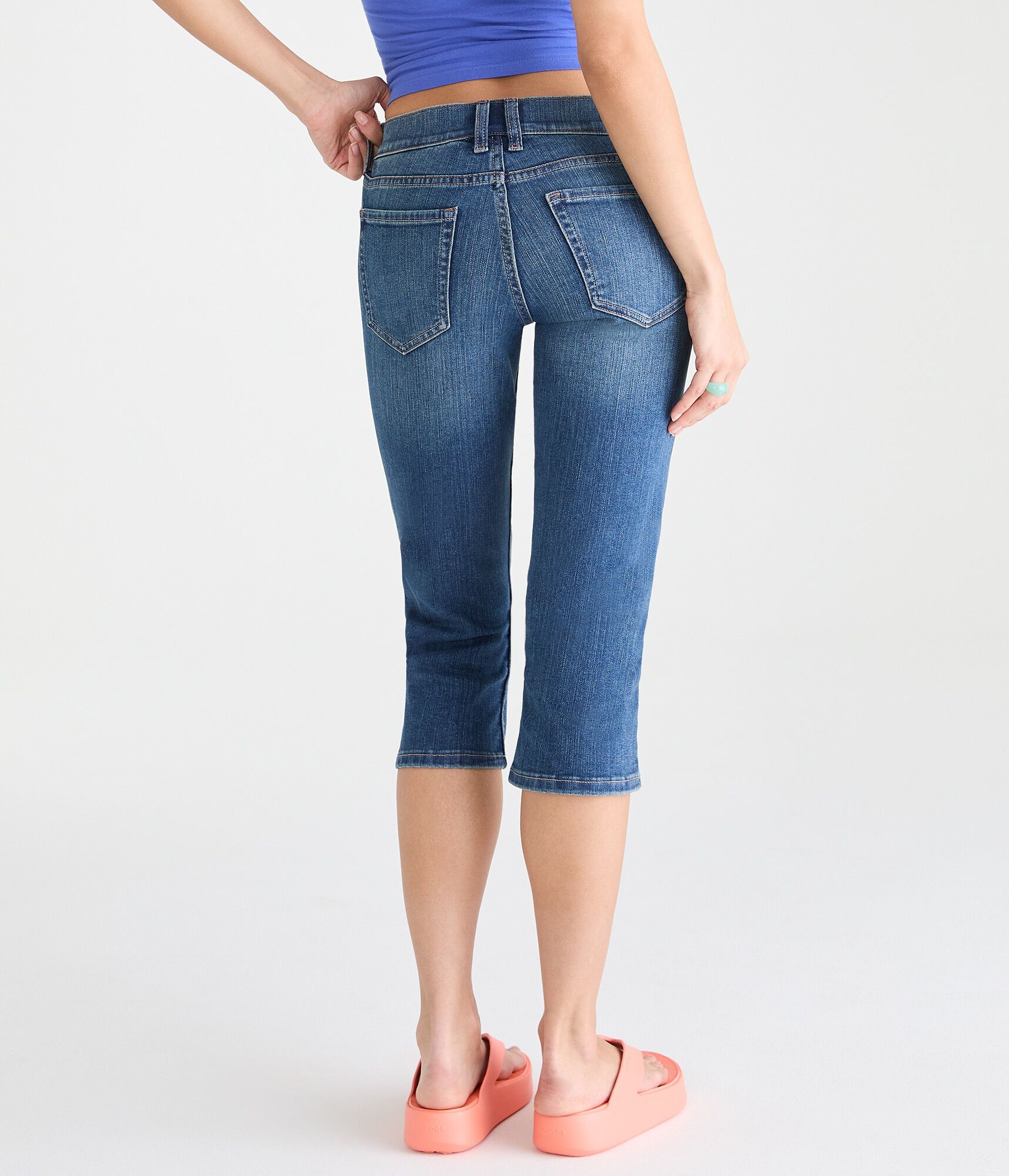 Super Low-Rise Skinny Denim Capris