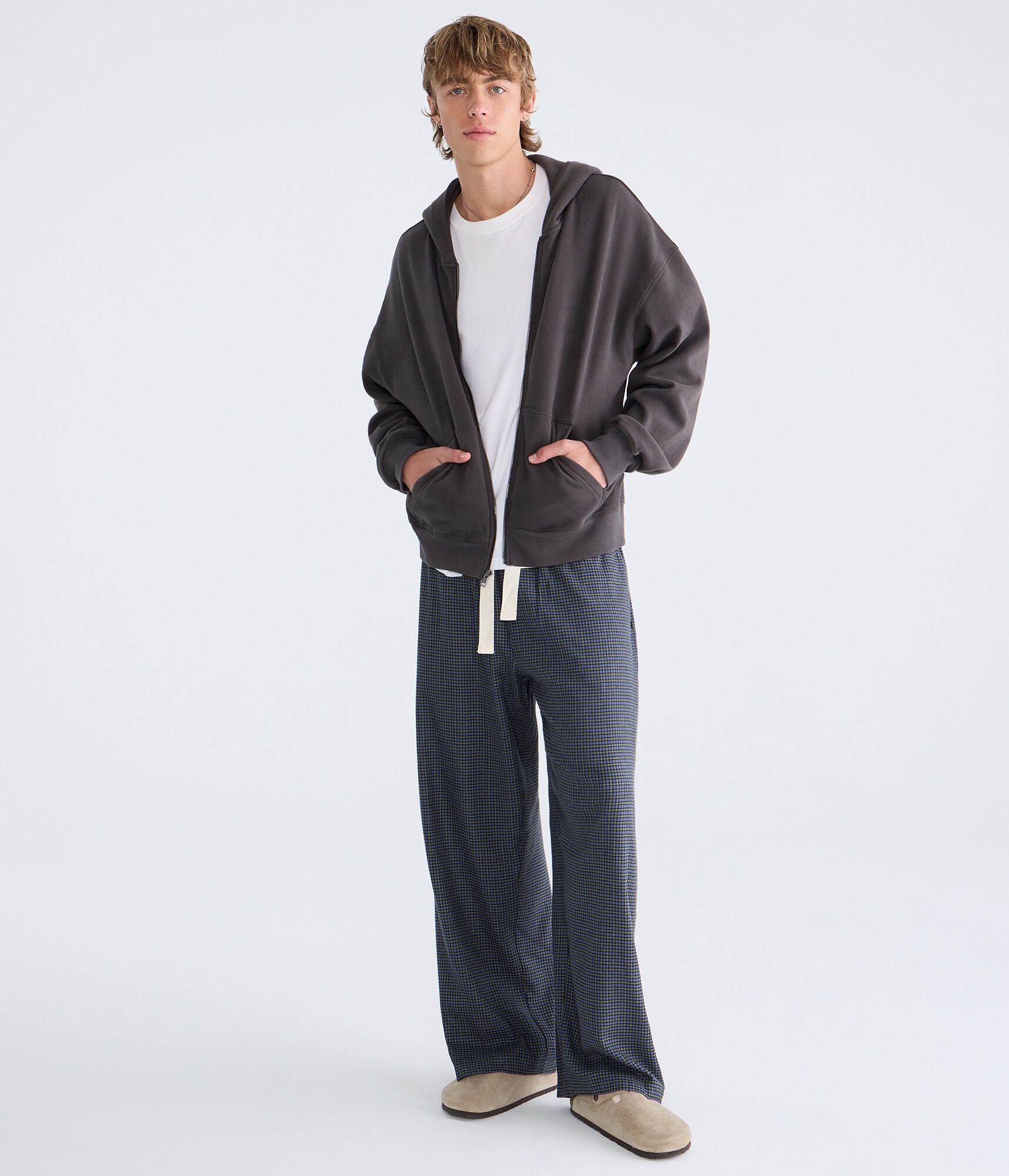 Mini Houndstooth Baggy Sleep Pants