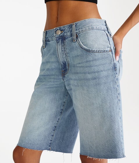 Low-Rise Denim Jorts