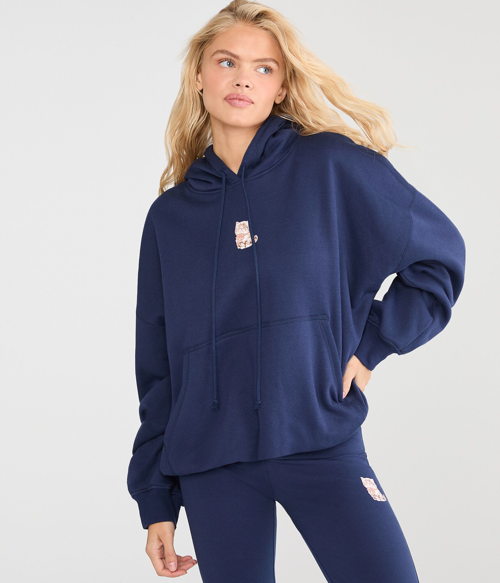 Cloud Soft Cool Girls Love Cats Bubble Hoodie