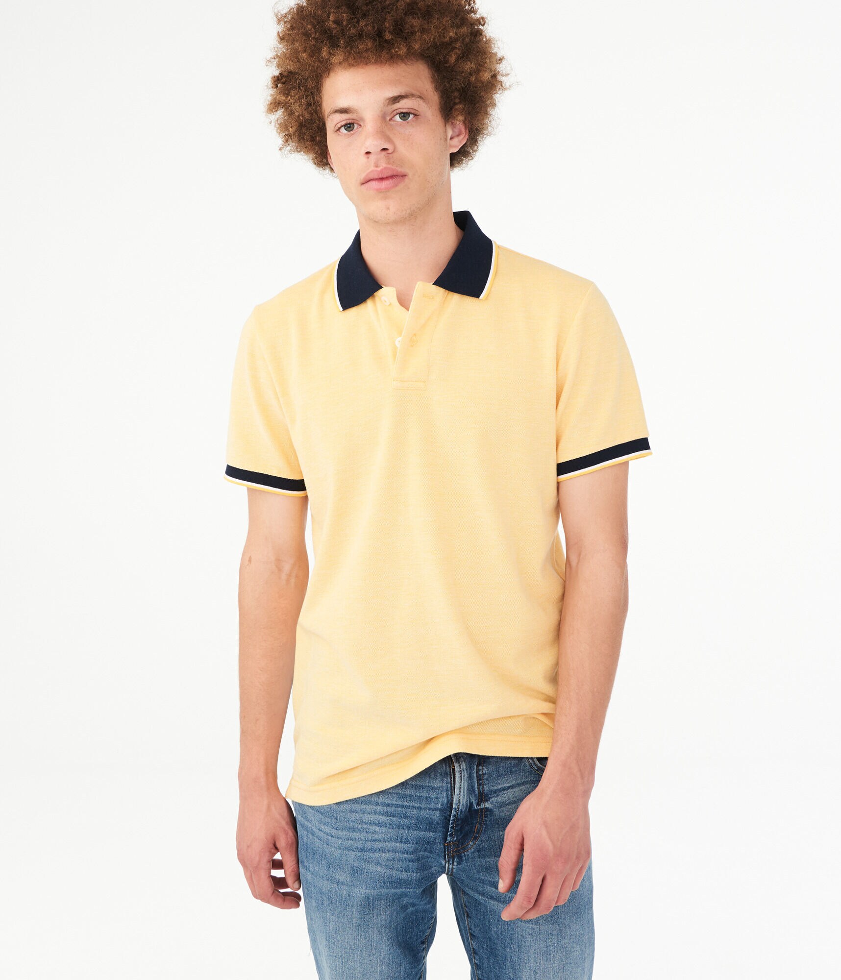 Contrast Tipped Piqu&eacute; Polo