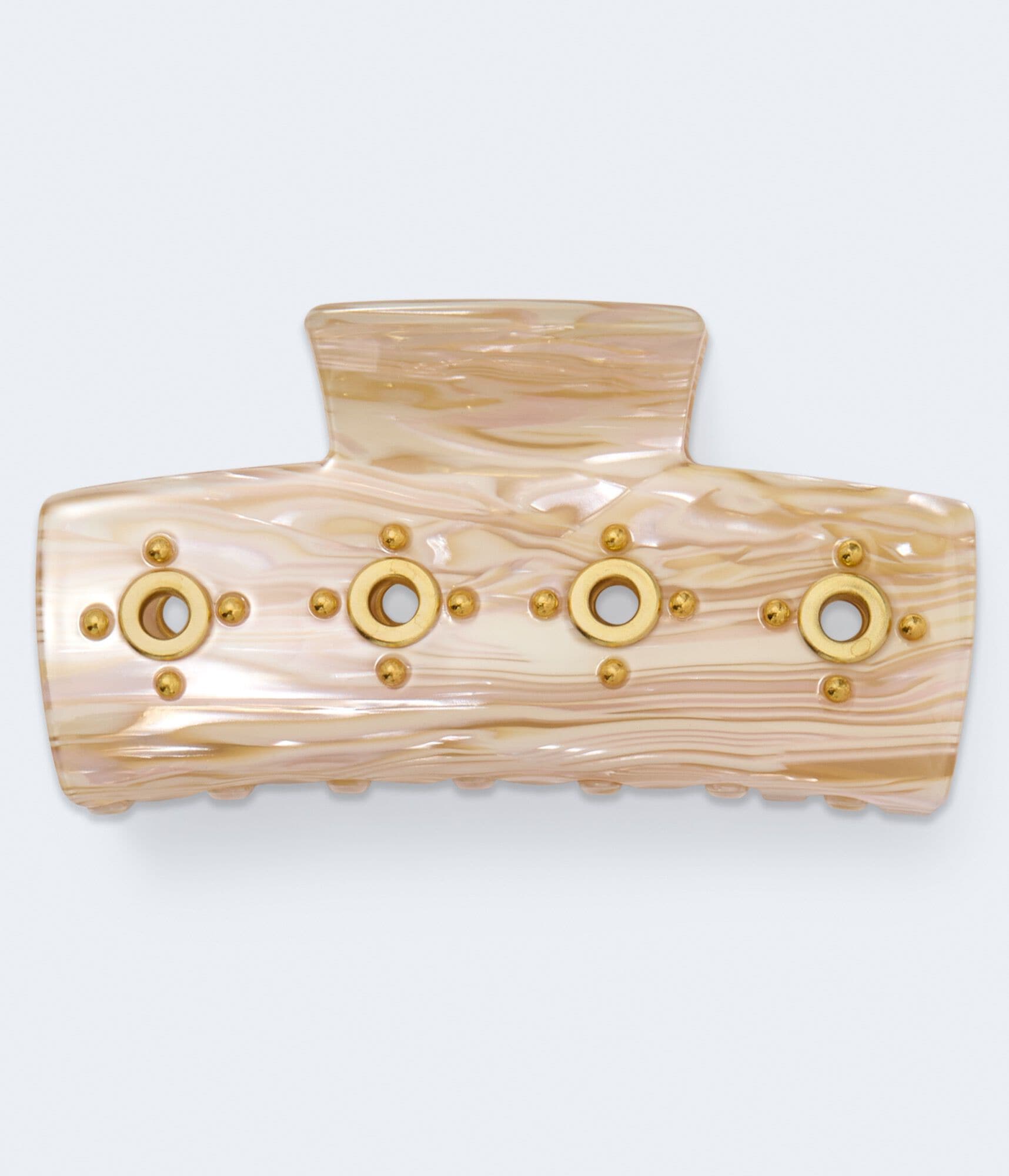 Marbled Grommet Rectangle Claw Hair Clip