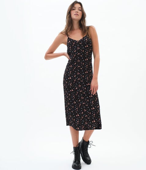Floral Side-Slit Midi Dress Floral Side-Slit Midi Dress