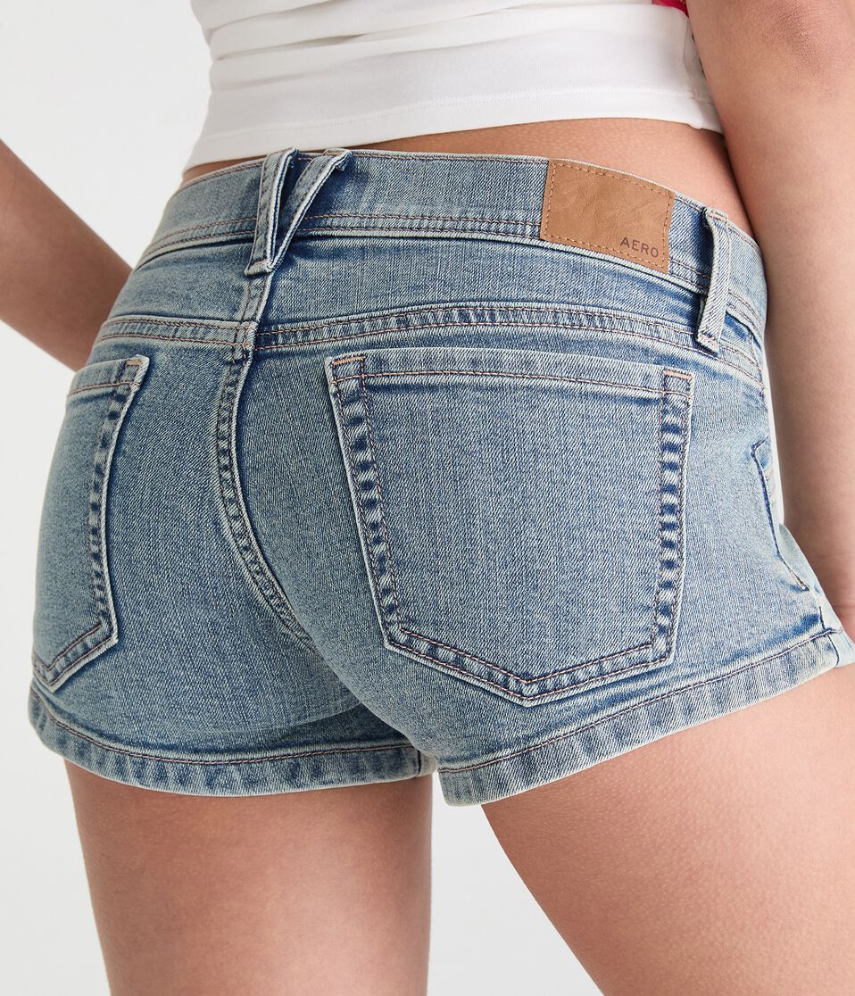 Micro Low Rise Super Low-Rise Micro Denim Shorts