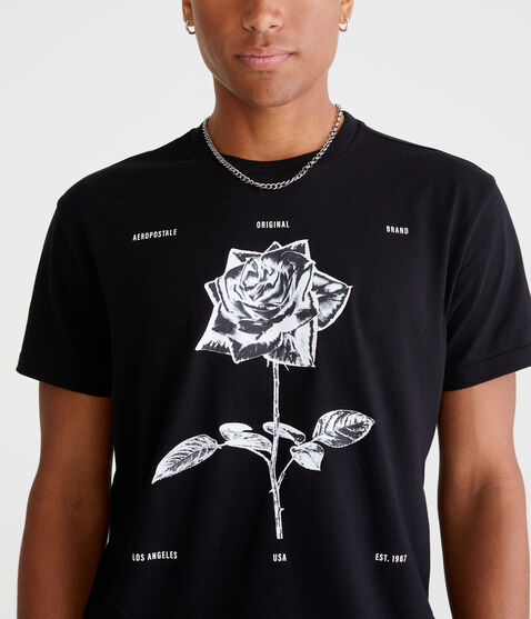 Aeropostale Rose Logo Graphic Tee Aeropostale Rose Logo Graphic Tee