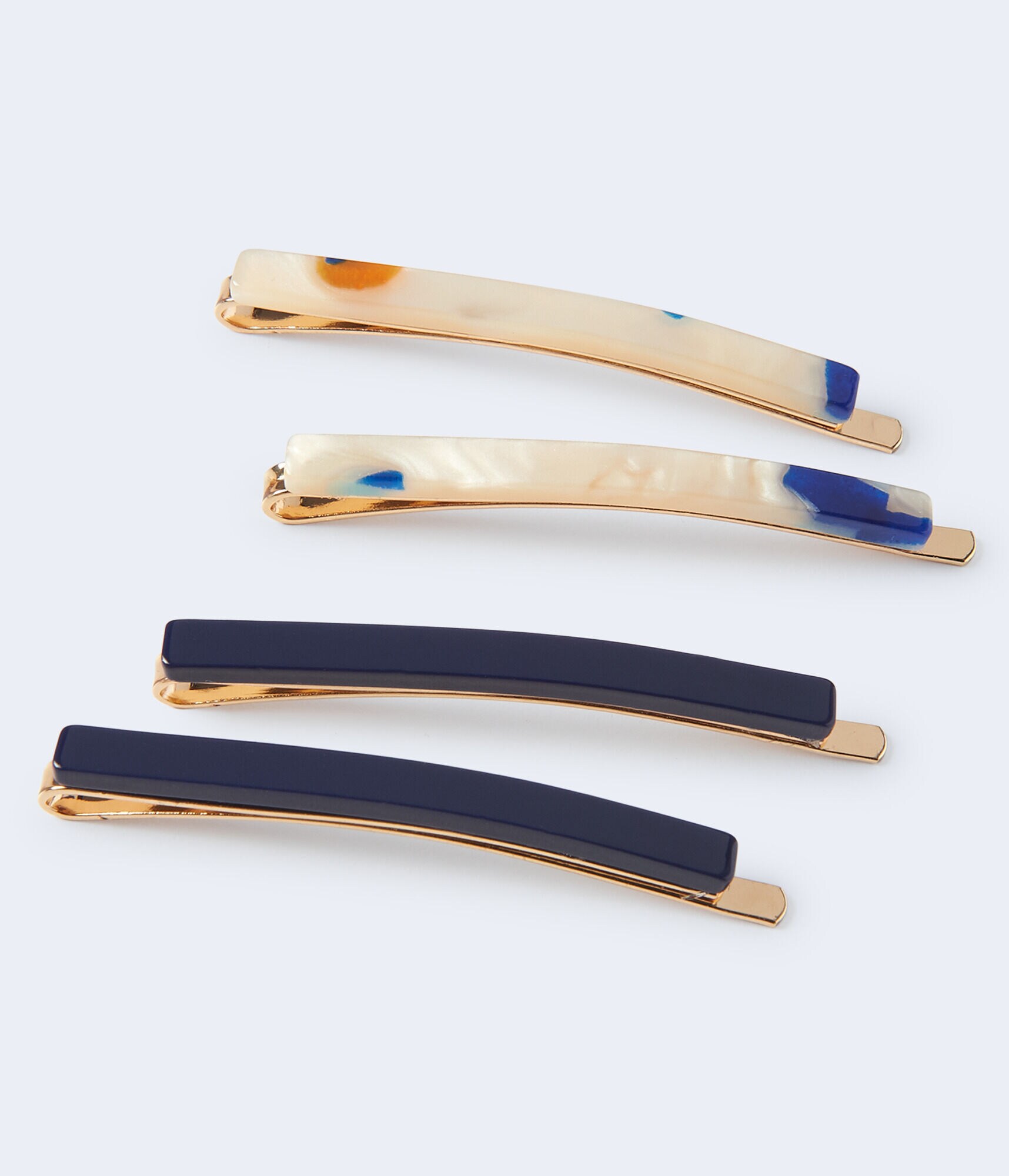 Resin Hair Slide 4-Pack