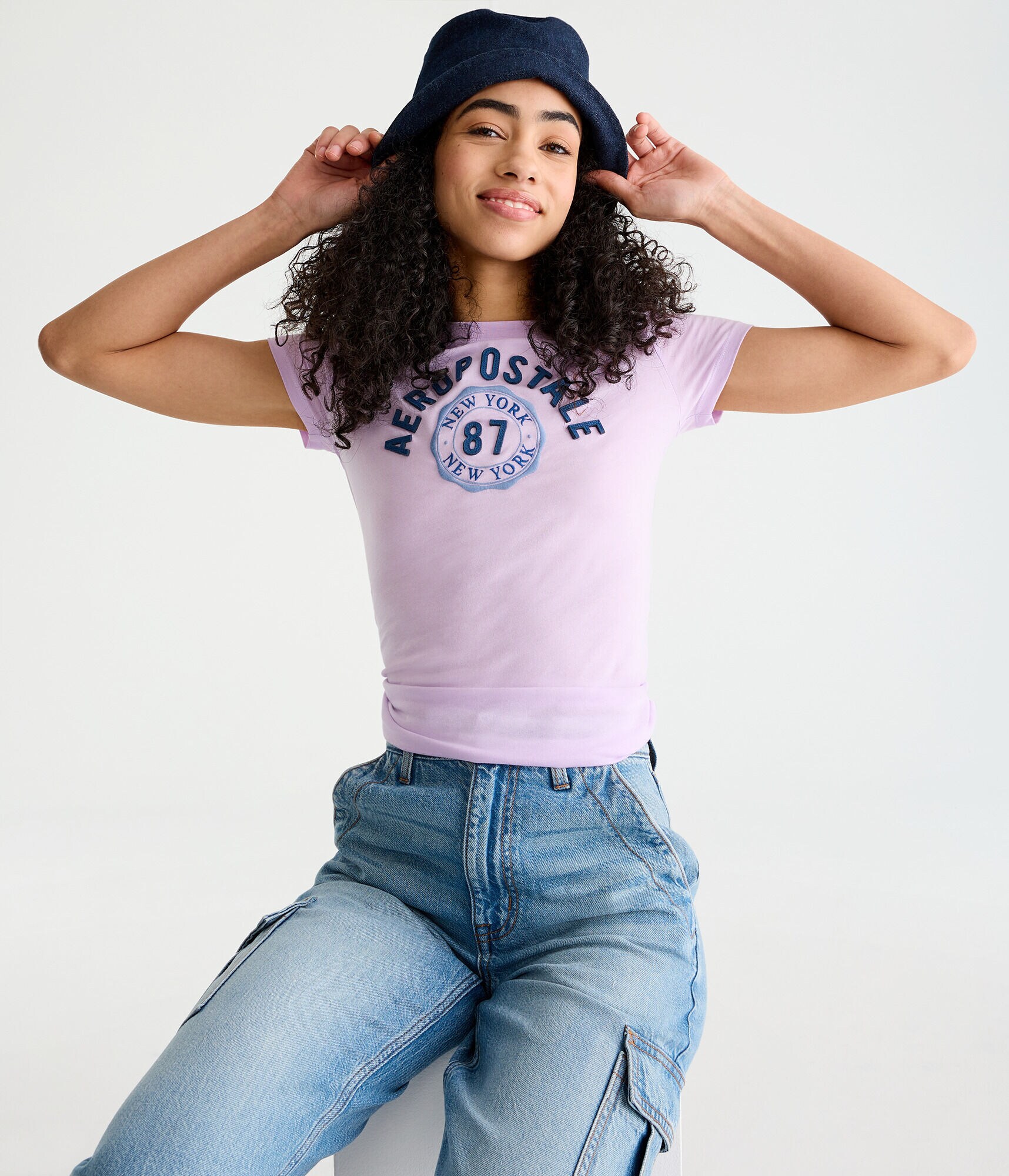 Aeropostale 87 Arch Appliqu&eacute; Graphic Tee